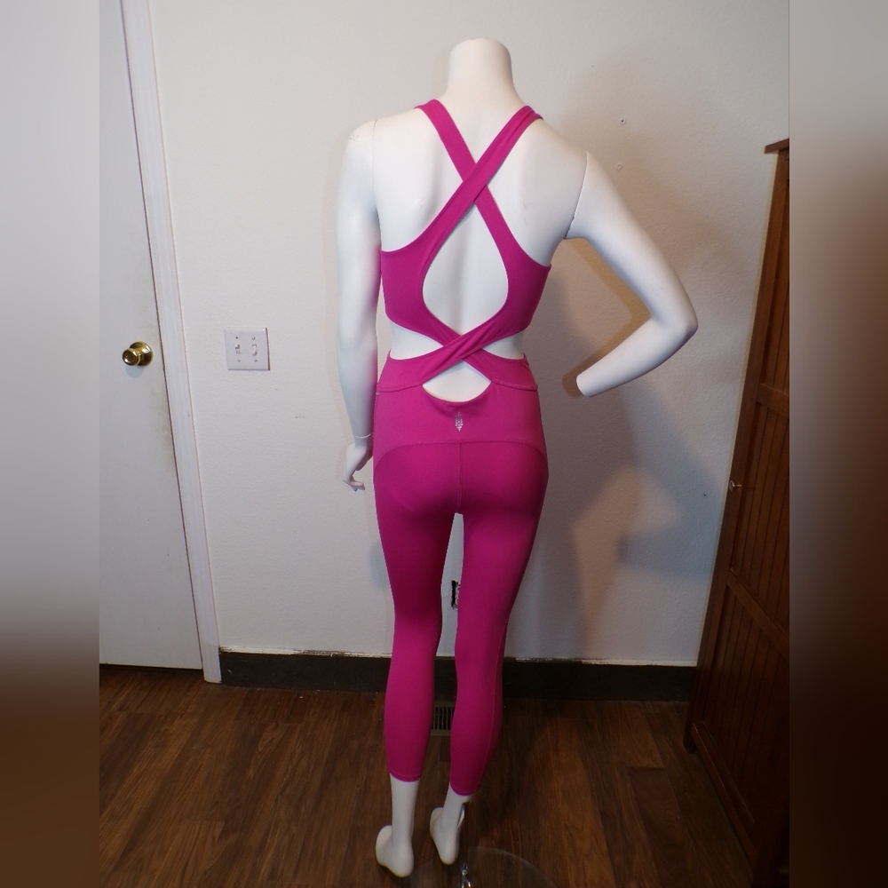 FP Movement by Free People Vibrant Pink Leggings Jumpsuit